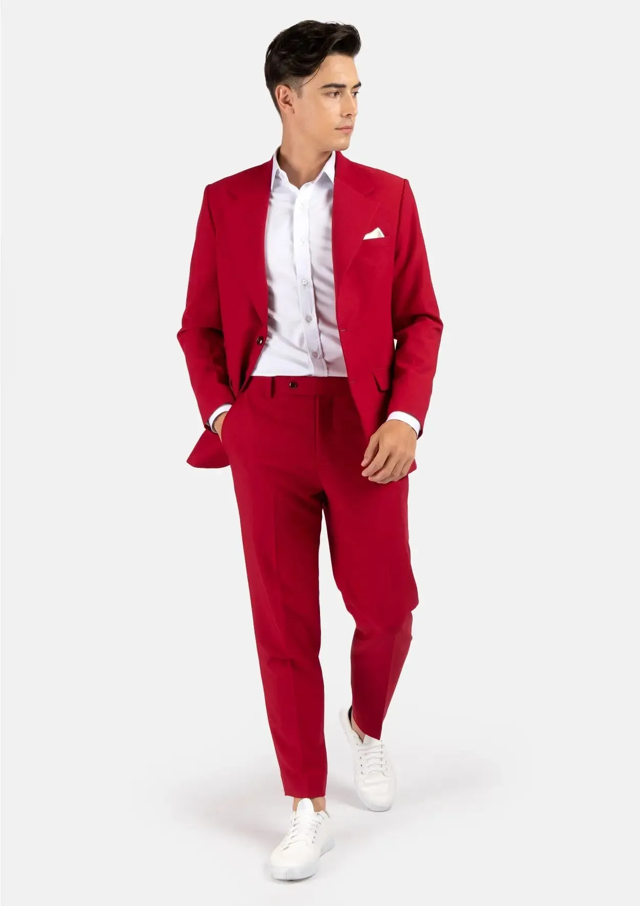 Ellis Spanish Red Stretch Suit sold by Sartoro product image thumbnail 3