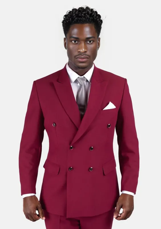 Rockafeller Claret Red Stretch Suit sold by Sartoro