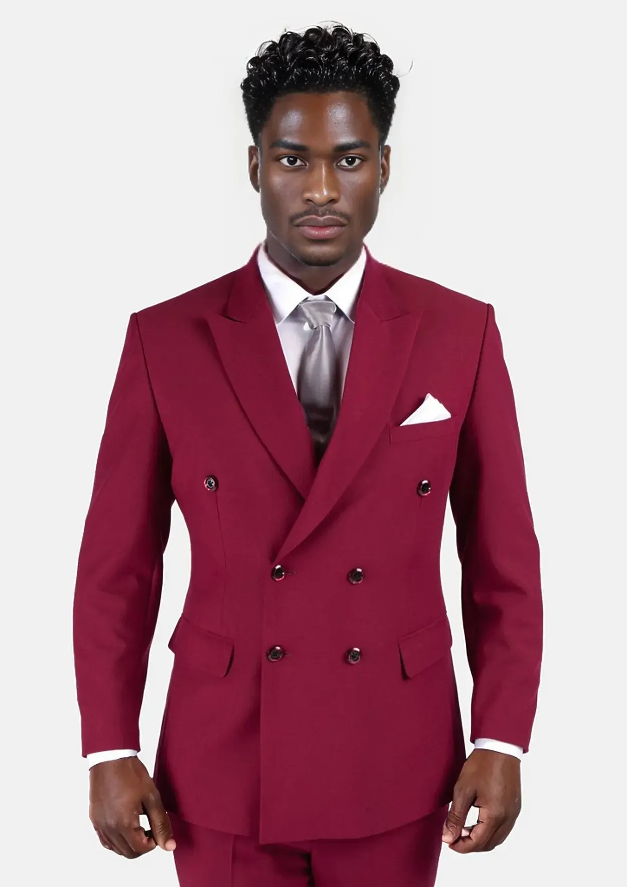 Rockafeller Claret Red Stretch Suit sold by Sartoro