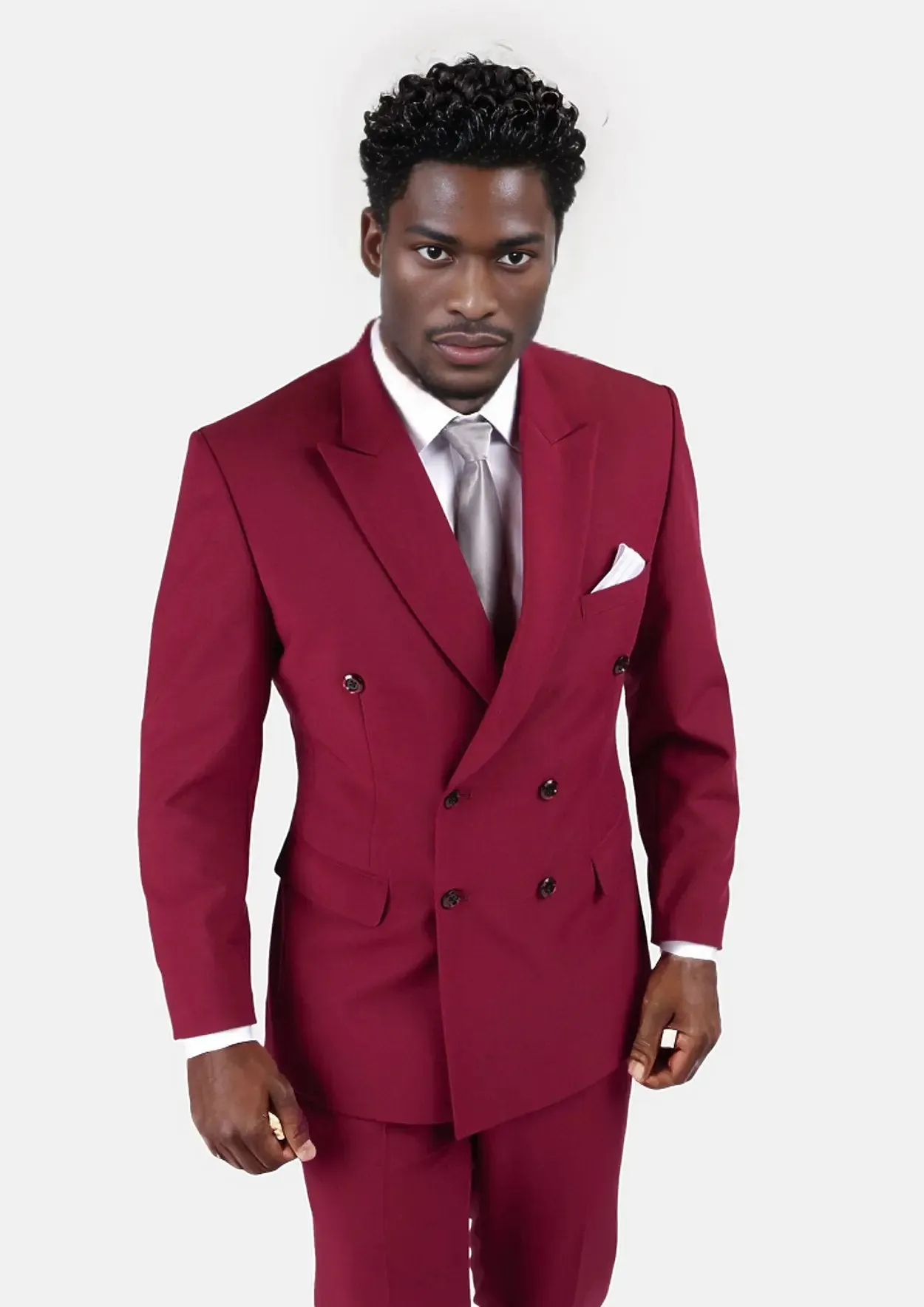 Rockafeller Claret Red Stretch Suit sold by Sartoro product image thumbnail 5