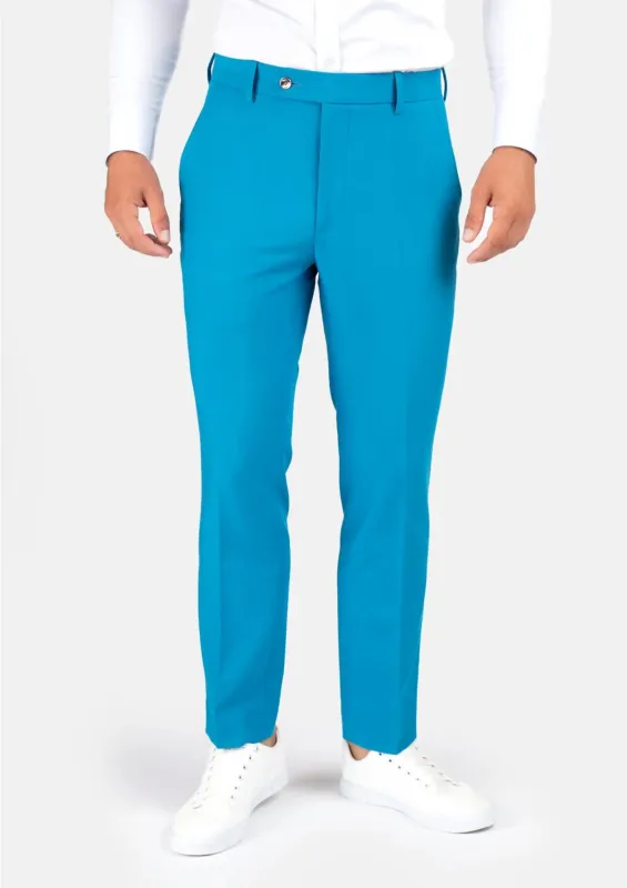 Sapphire Blue Stretch Pants sold by Sartoro
