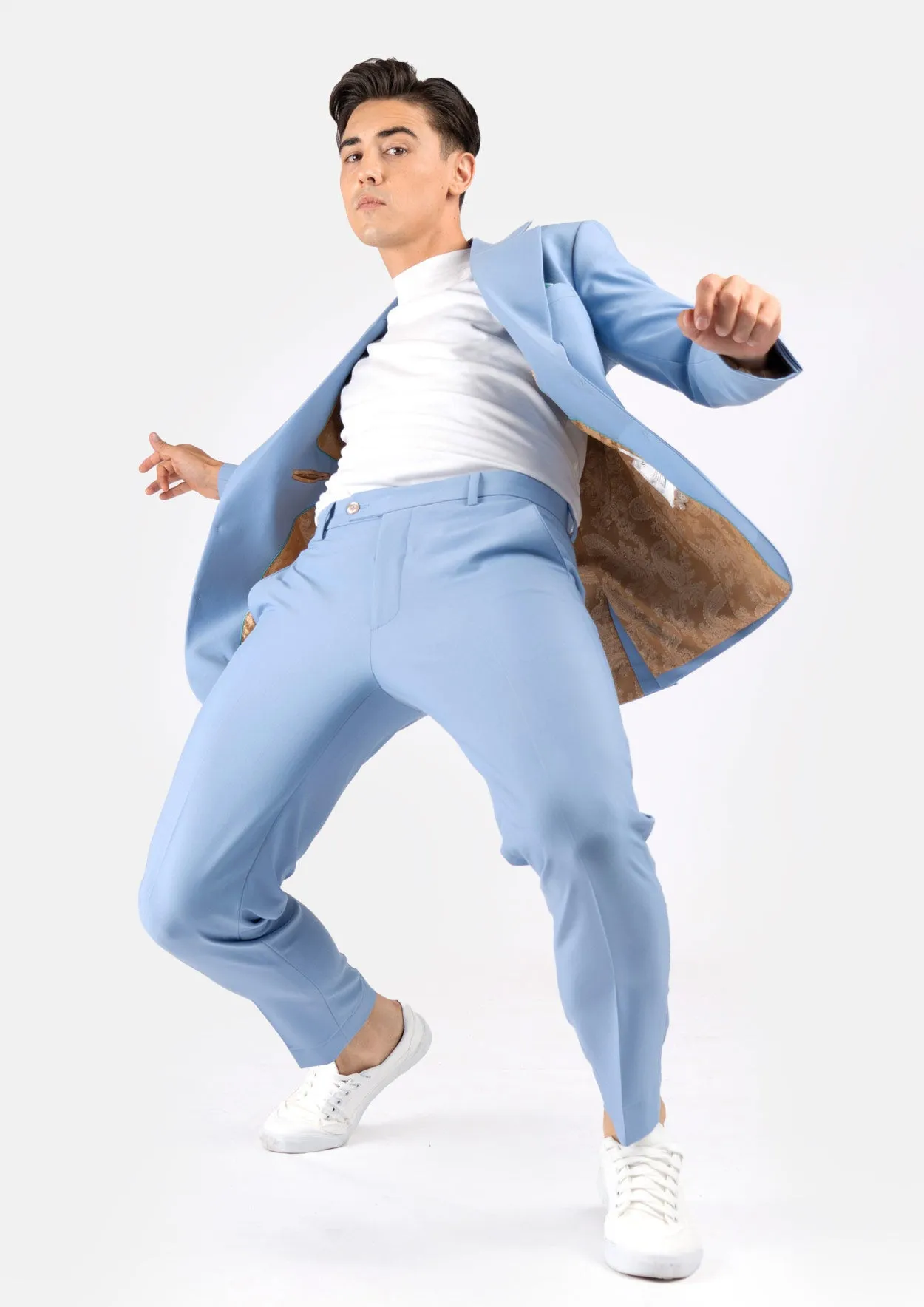 Icy Blue Stretch Suit sold by Sartoro product image thumbnail 4