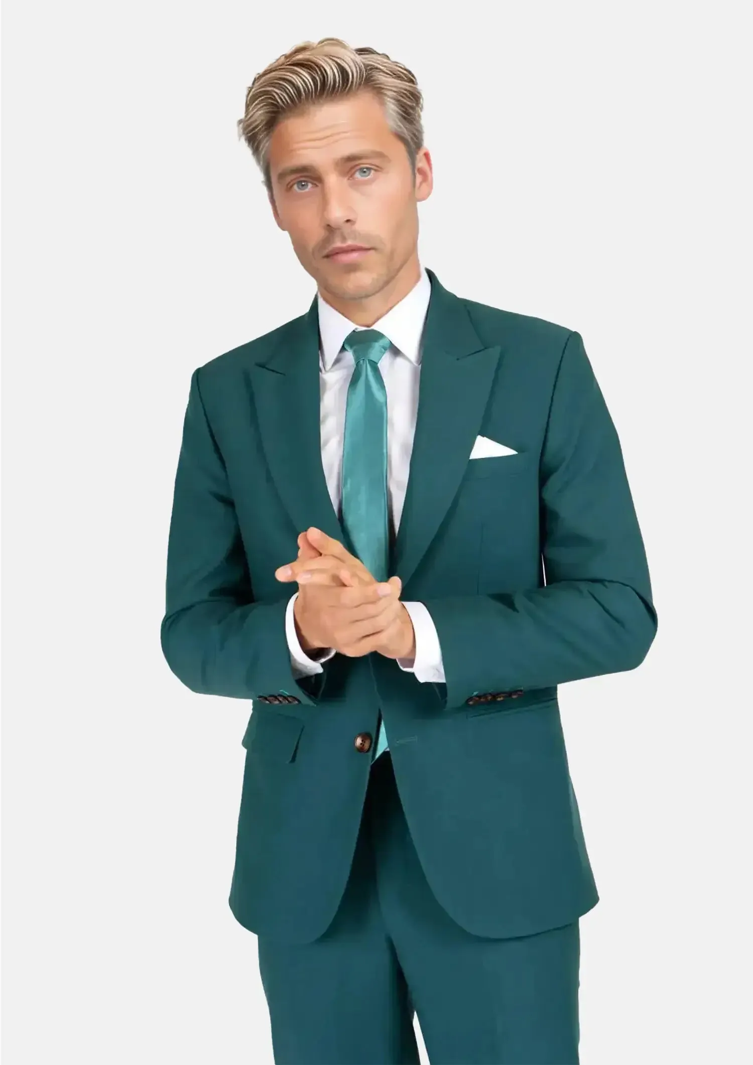 Bryant Diamantia Teal Stretch Suit sold by Sartoro product image thumbnail 4