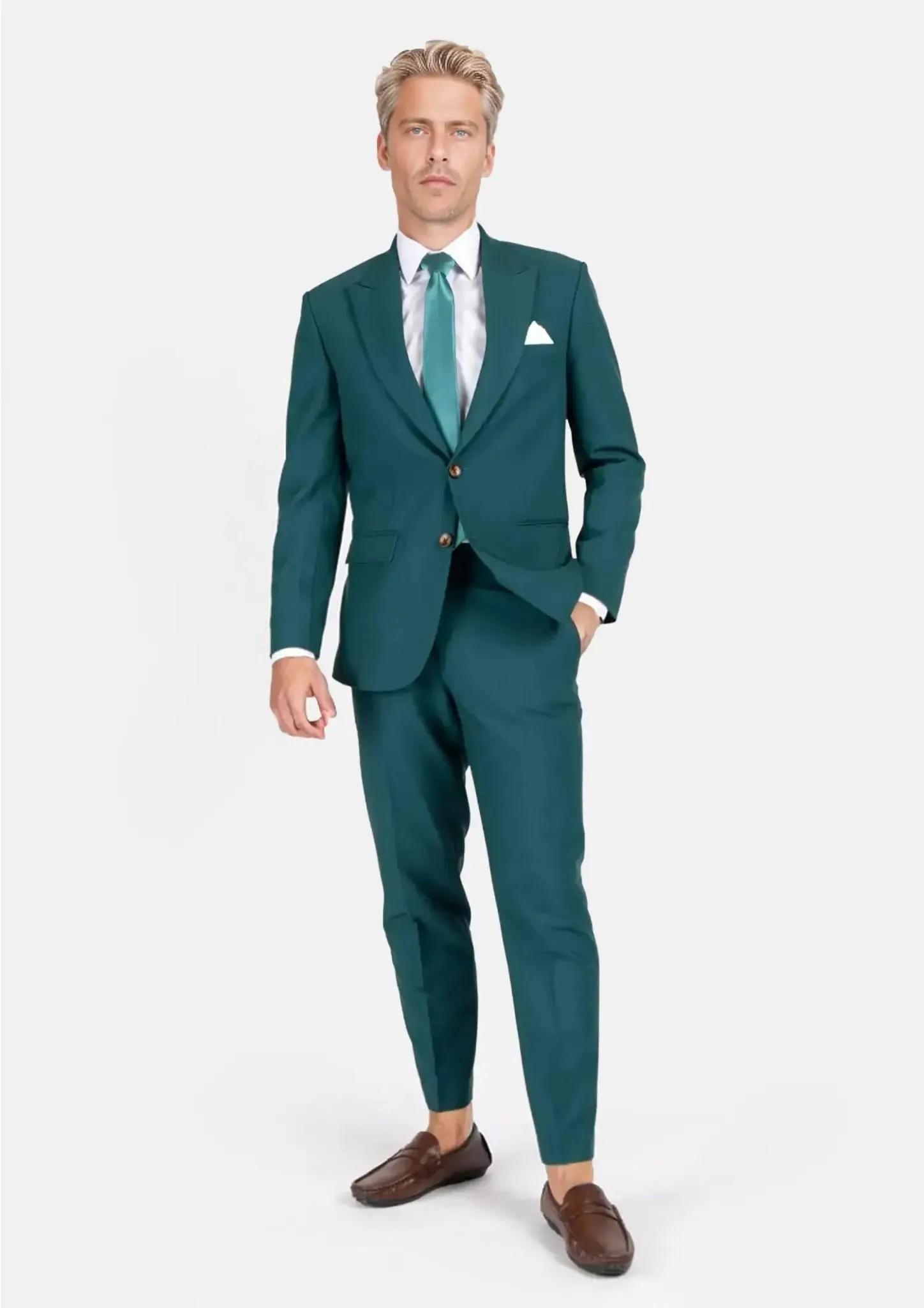 Bryant Diamantia Teal Stretch Suit sold by Sartoro product image thumbnail 3