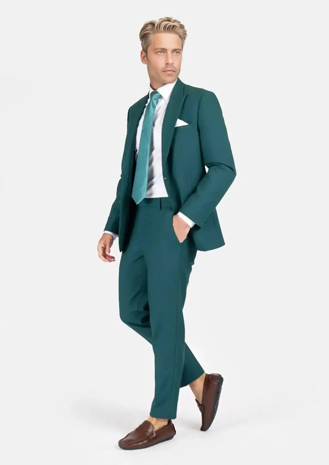 Bryant Diamantia Teal Stretch Suit sold by Sartoro product image thumbnail 5