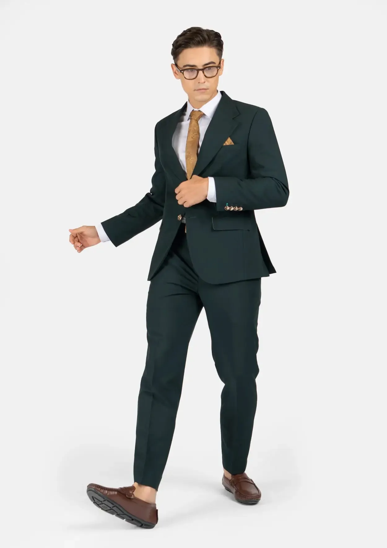 Ellis Emerald Green Stretch Suit sold by Sartoro product image thumbnail 4