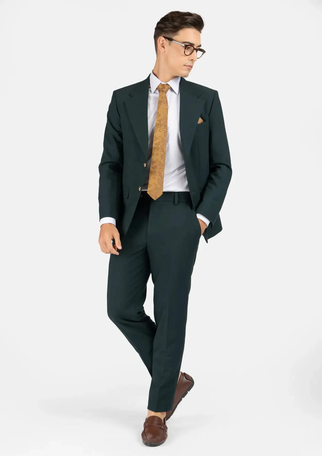 Ellis Emerald Green Stretch Suit sold by Sartoro product image thumbnail 3