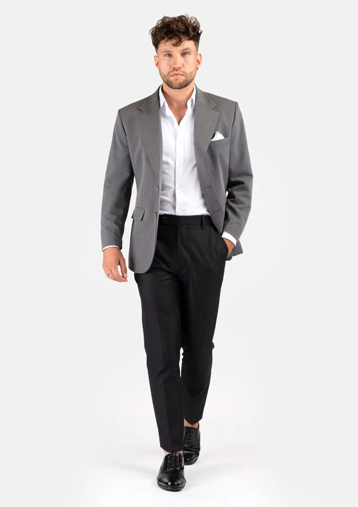 Ellis Light Grey Stretch Jacket sold by Sartoro product image thumbnail 3