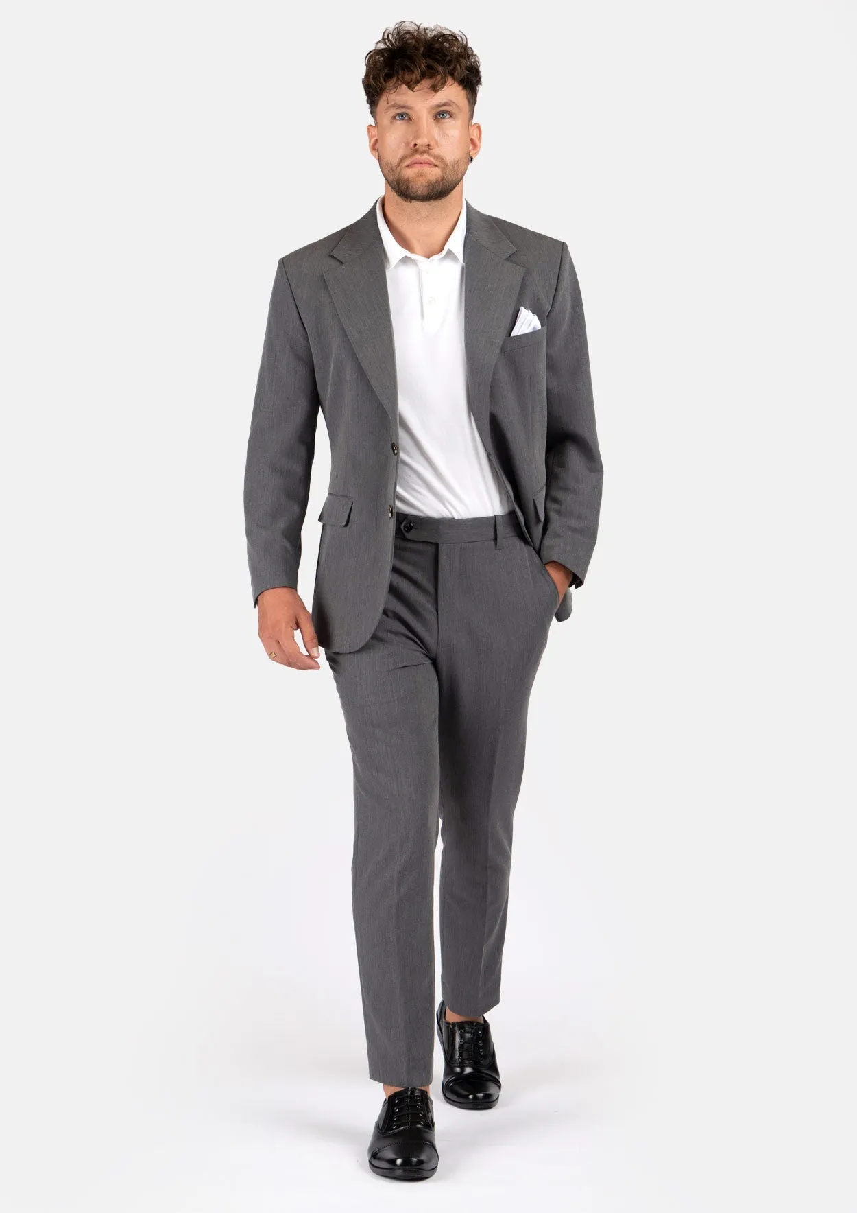 Light Grey Stretch Suit sold by Sartoro product image thumbnail 3