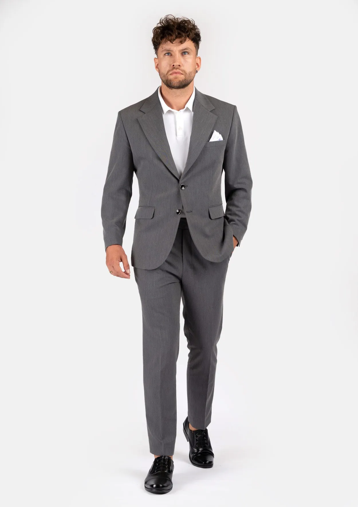 Light Grey Stretch Suit sold by Sartoro product image thumbnail 4