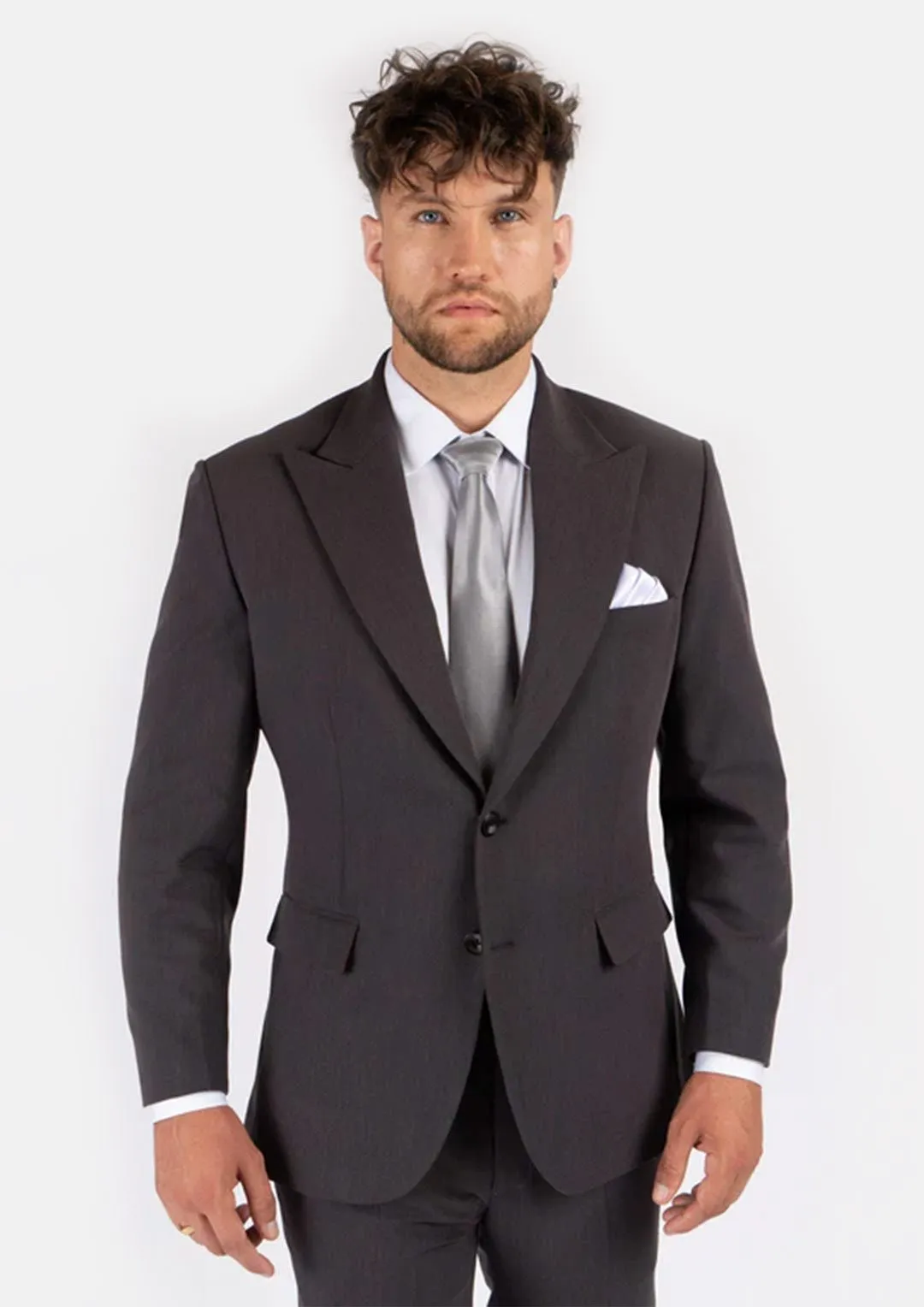 Hudson Charcoal Stretch Suit sold by Sartoro