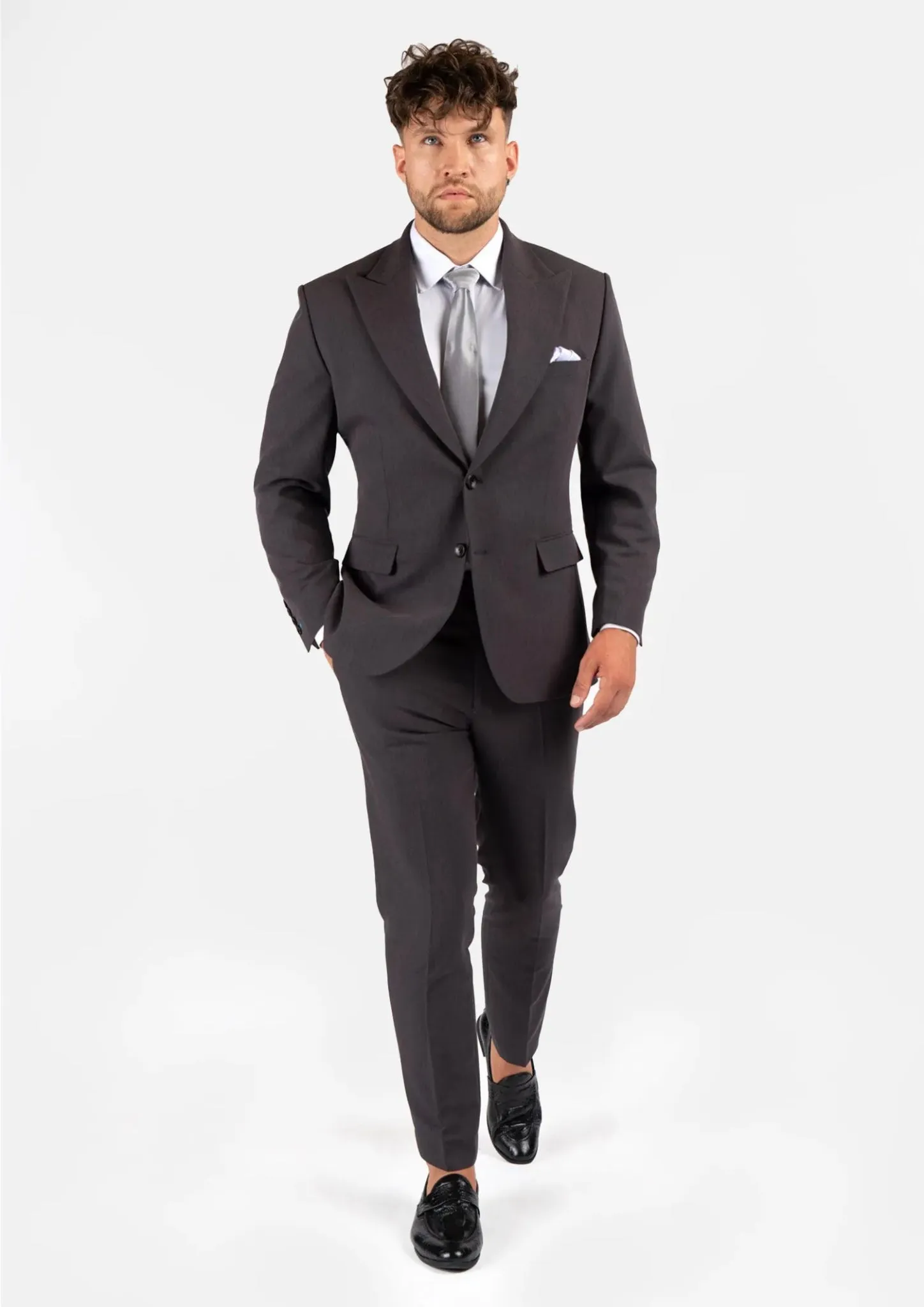 Hudson Charcoal Stretch Suit sold by Sartoro product image thumbnail 3