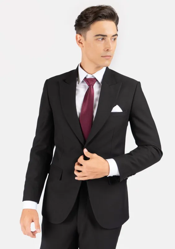 Hudson Midnight Black Stretch Suit sold by Sartoro