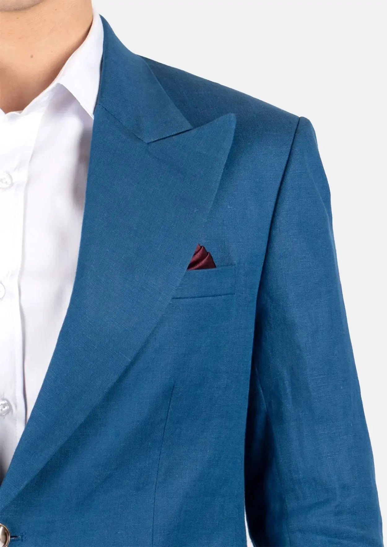 Marine Blue Linen Jacket sold by Sartoro product image thumbnail 2