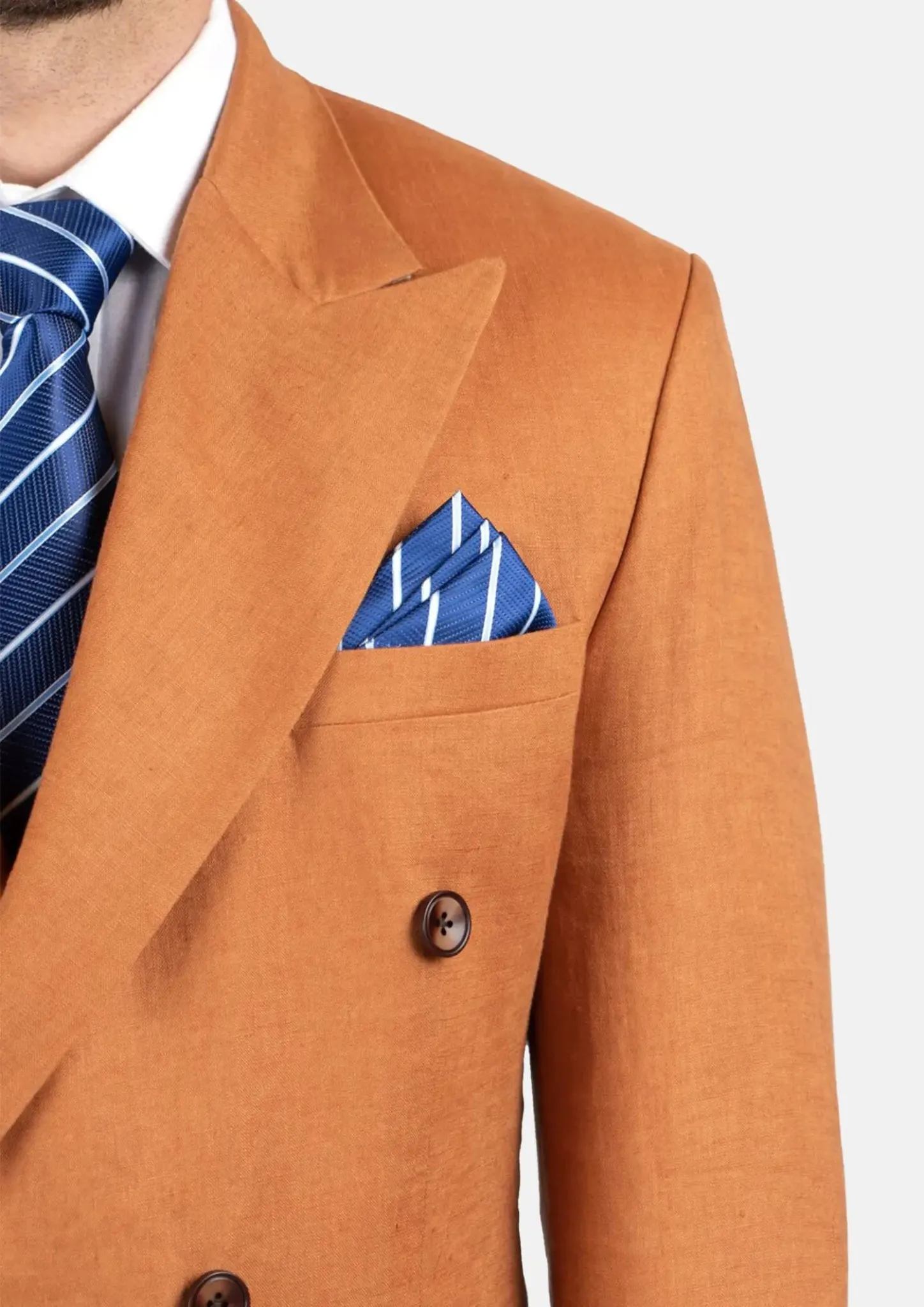 Waverly Burnt Orange Linen Jacket sold by Sartoro product image thumbnail 2