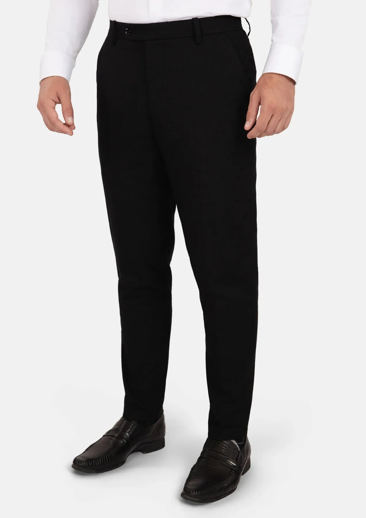 Black Linen Blend Pants sold by Sartoro product image thumbnail 3