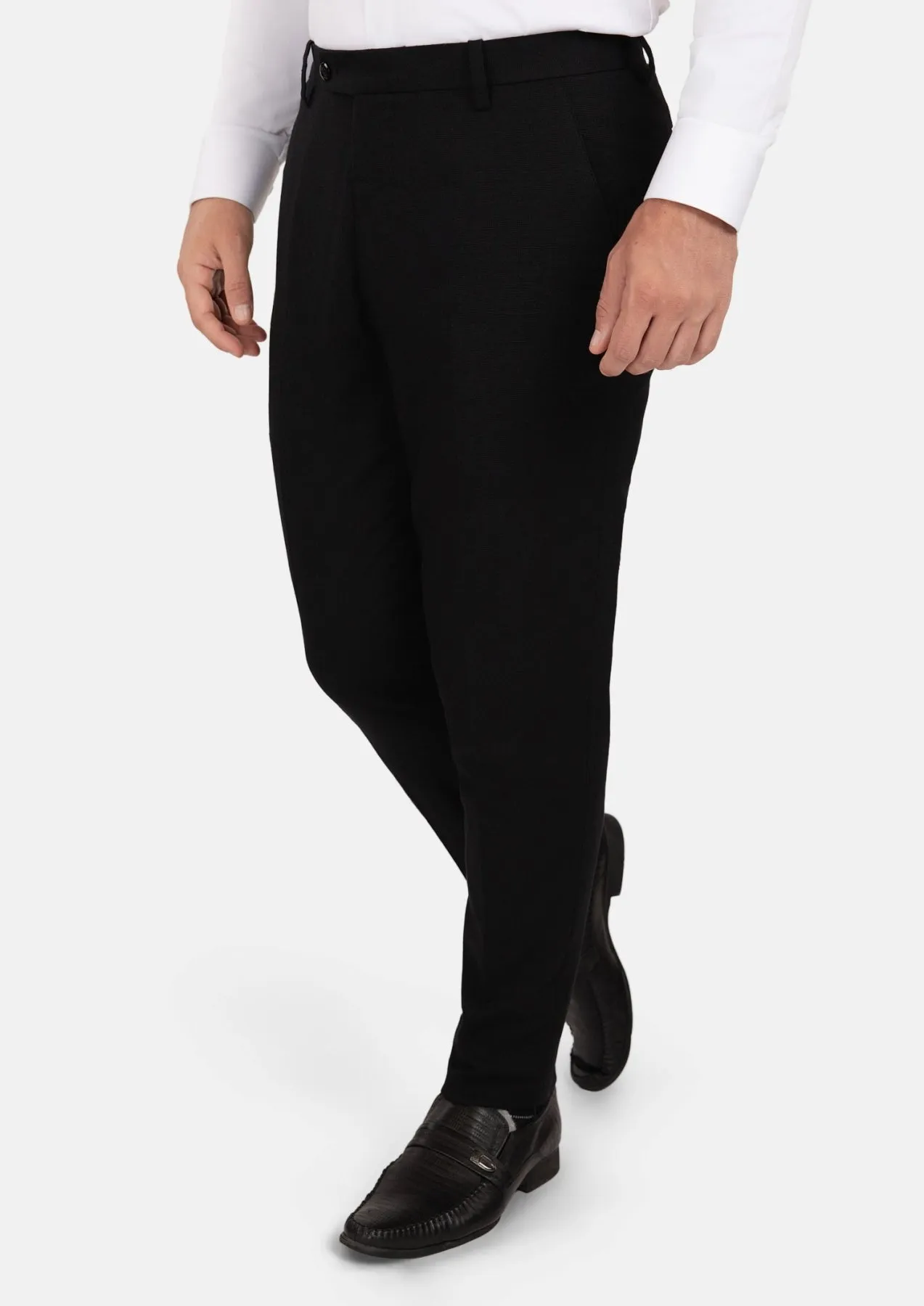 Black Linen Blend Pants sold by Sartoro product image thumbnail 5
