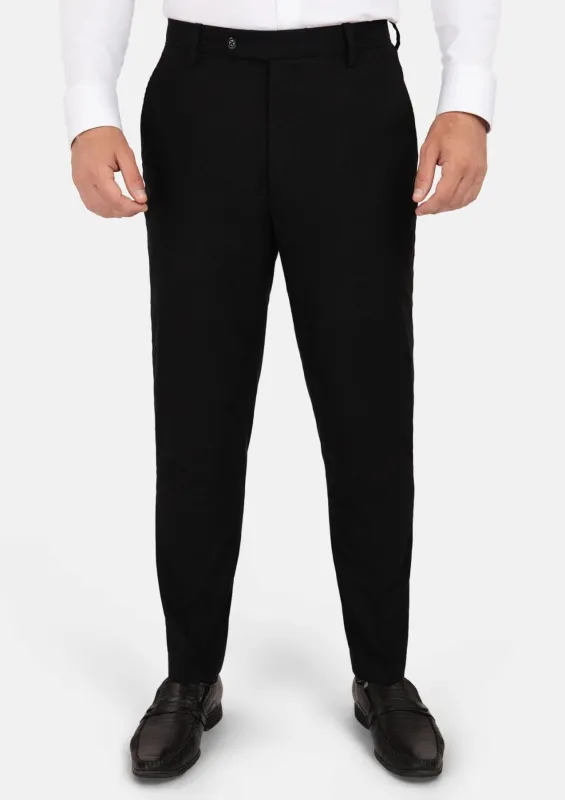 Black Linen Blend Pants sold by Sartoro