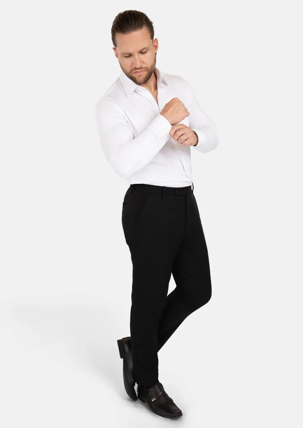 Black Linen Blend Pants sold by Sartoro product image thumbnail 4