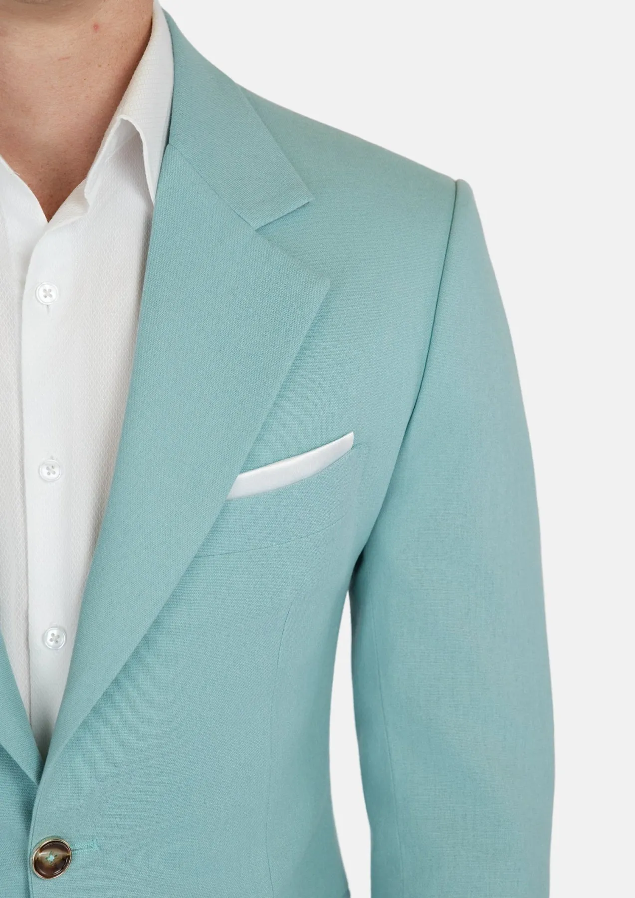 Ellis Light Teal Linen Blend Suit sold by Sartoro product image thumbnail 2