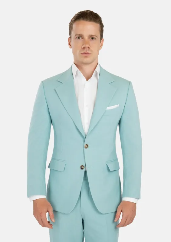 Ellis Light Teal Linen Blend Suit sold by Sartoro