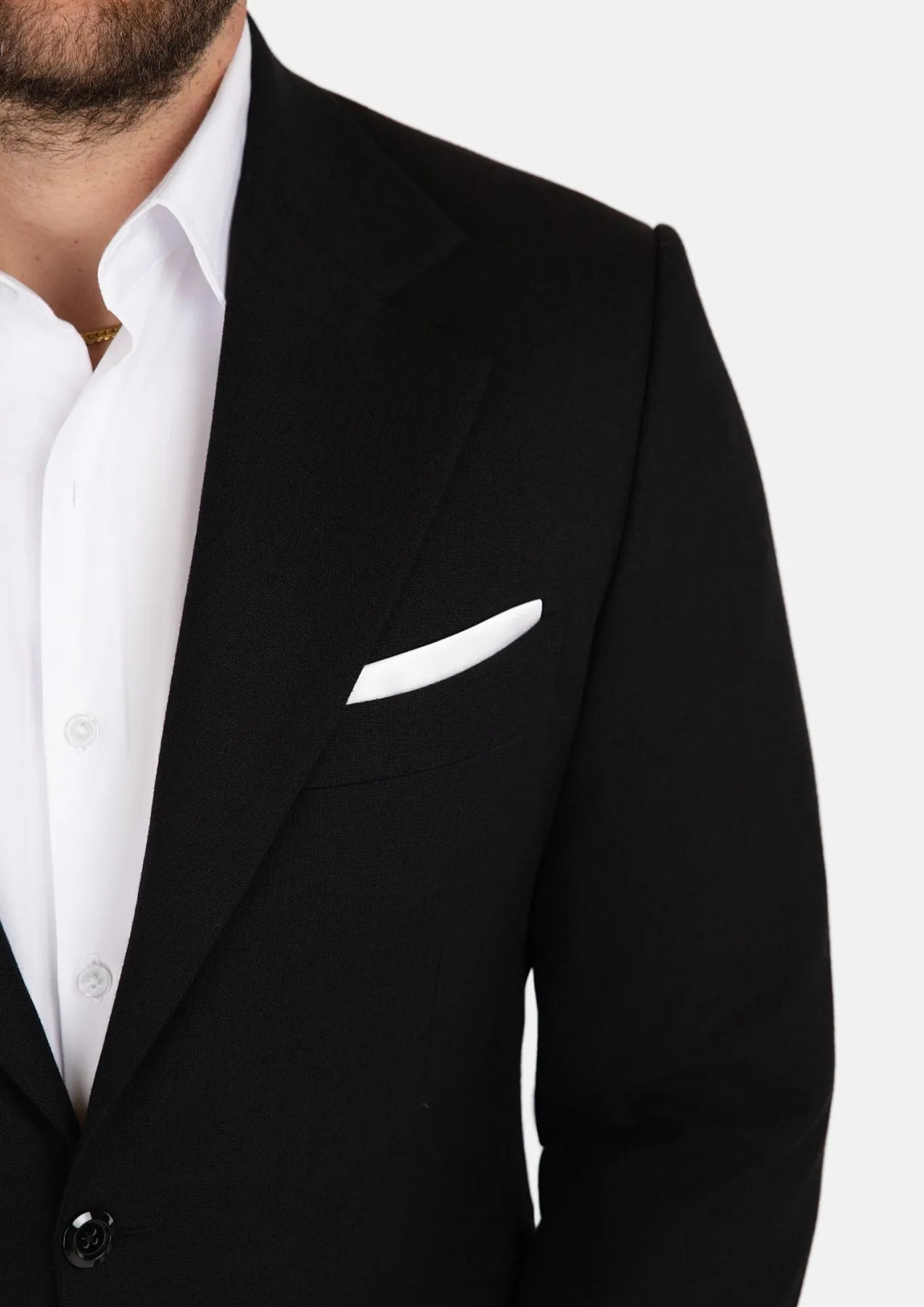 Ellis Black Linen Blend Jacket sold by Sartoro product image thumbnail 2