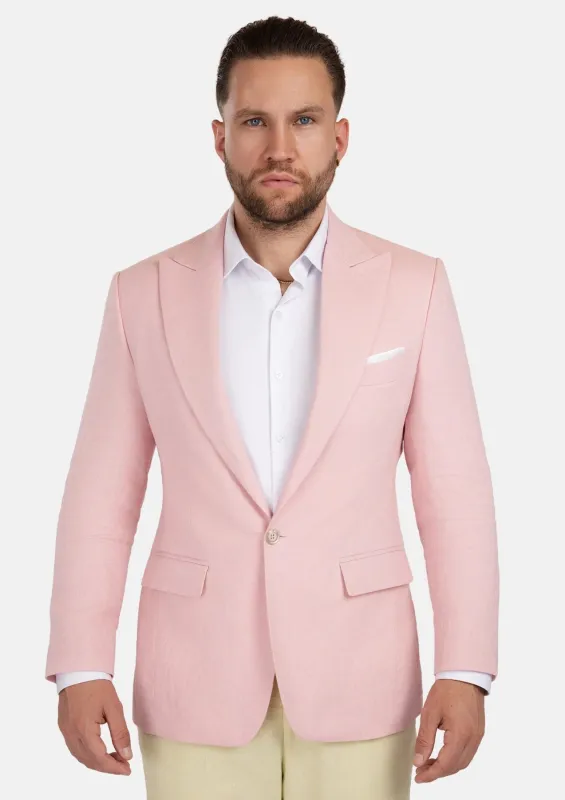 Liberty Amaranth Pink Linen Jacket sold by Sartoro