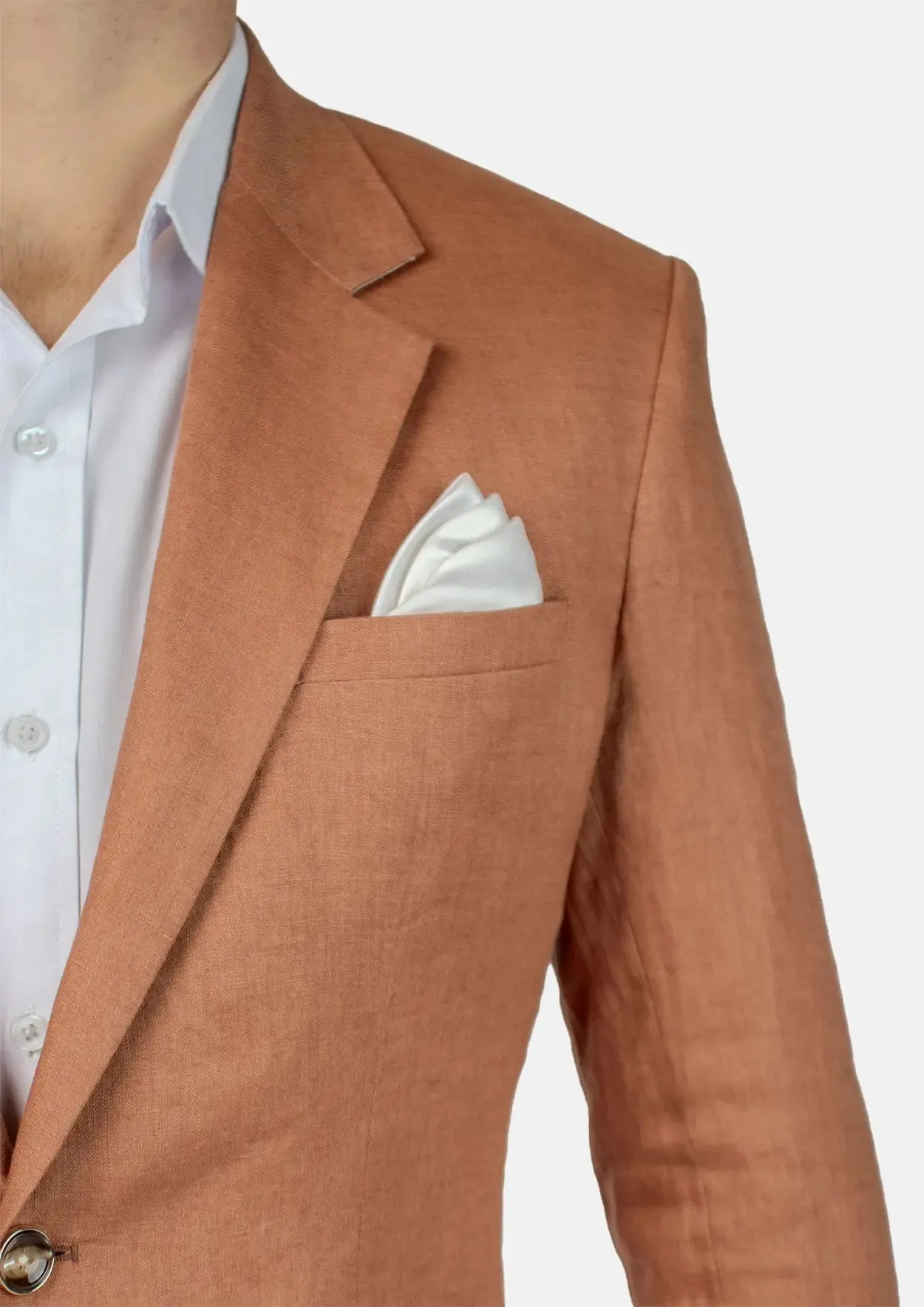 Astor Amber Brown Linen Jacket sold by Sartoro product image thumbnail 2