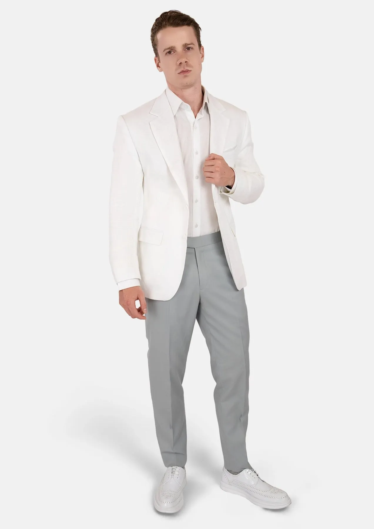 Astor White Linen Jacket sold by Sartoro product image thumbnail 5