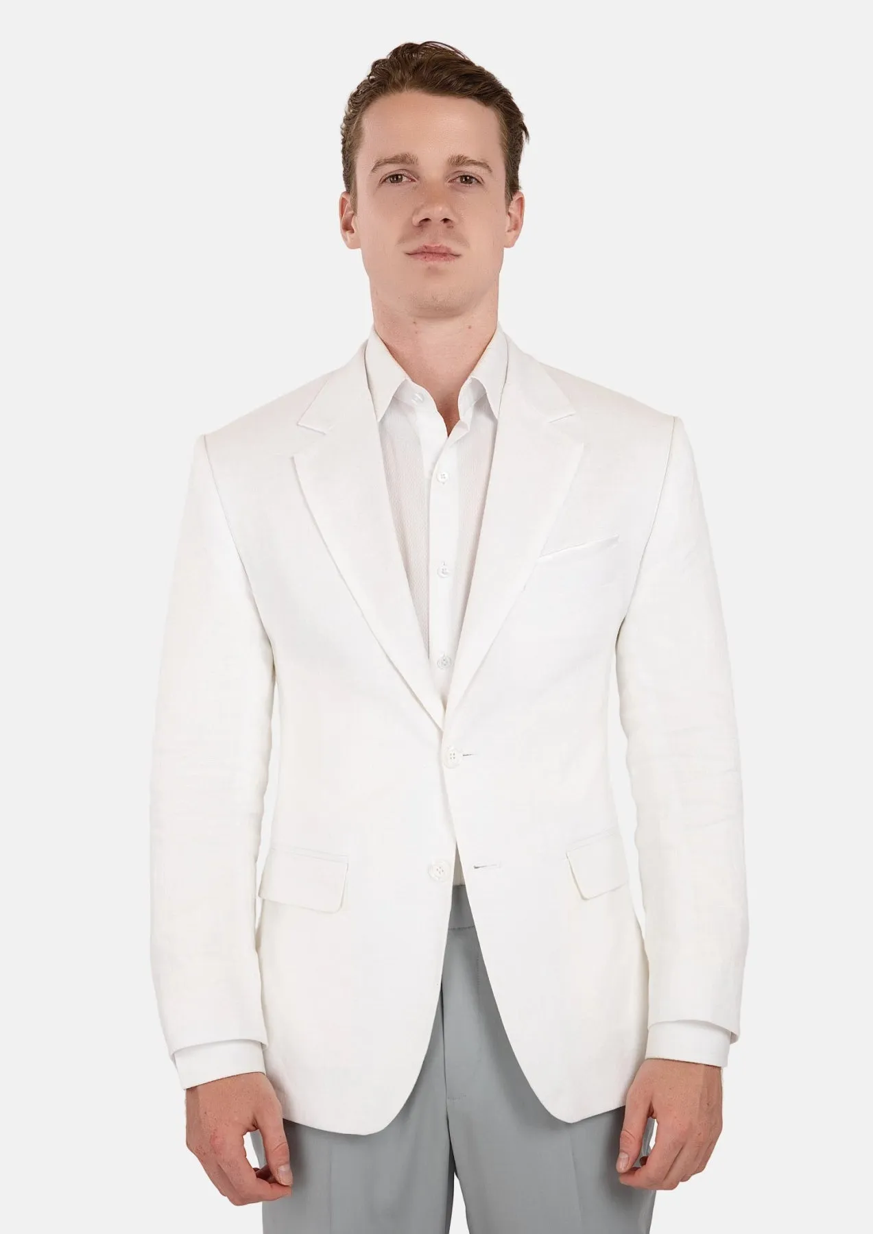 Astor White Linen Jacket sold by Sartoro
