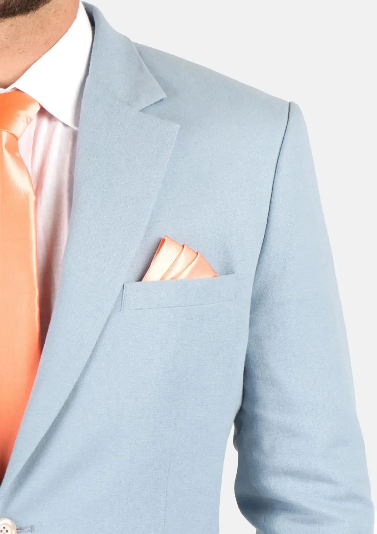 Astor Maya Blue Linen Blend Suit sold by Sartoro product image thumbnail 2