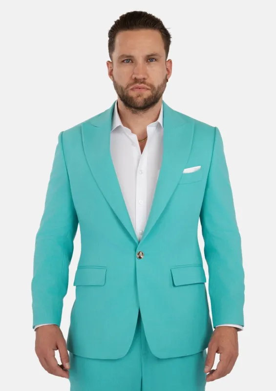 Liberty Atlantis Green Linen Blend Suit sold by Sartoro