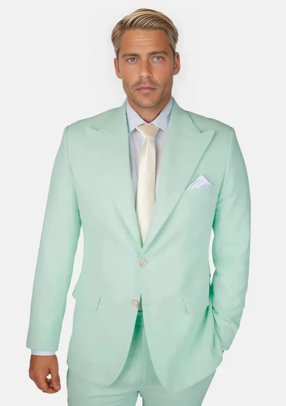 Hudson Mint Green Linen Blend Suit sold by Sartoro
