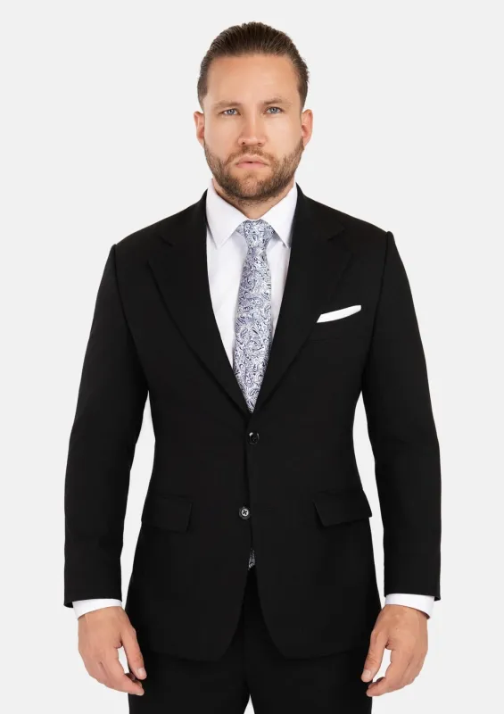Ellis Black Linen Blend Suit sold by Sartoro
