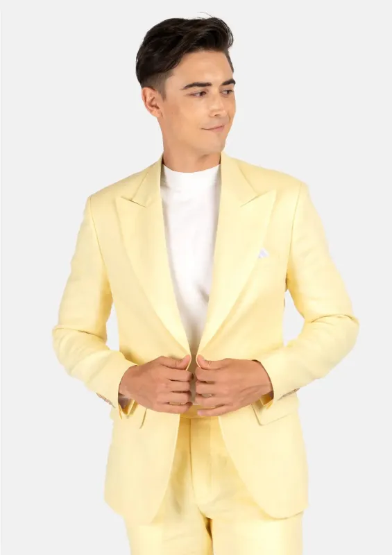 Liberty Light Yellow Linen Suit sold by Sartoro