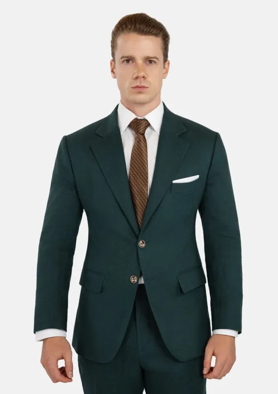 Hudson Phthalo Green Linen Suit sold by Sartoro