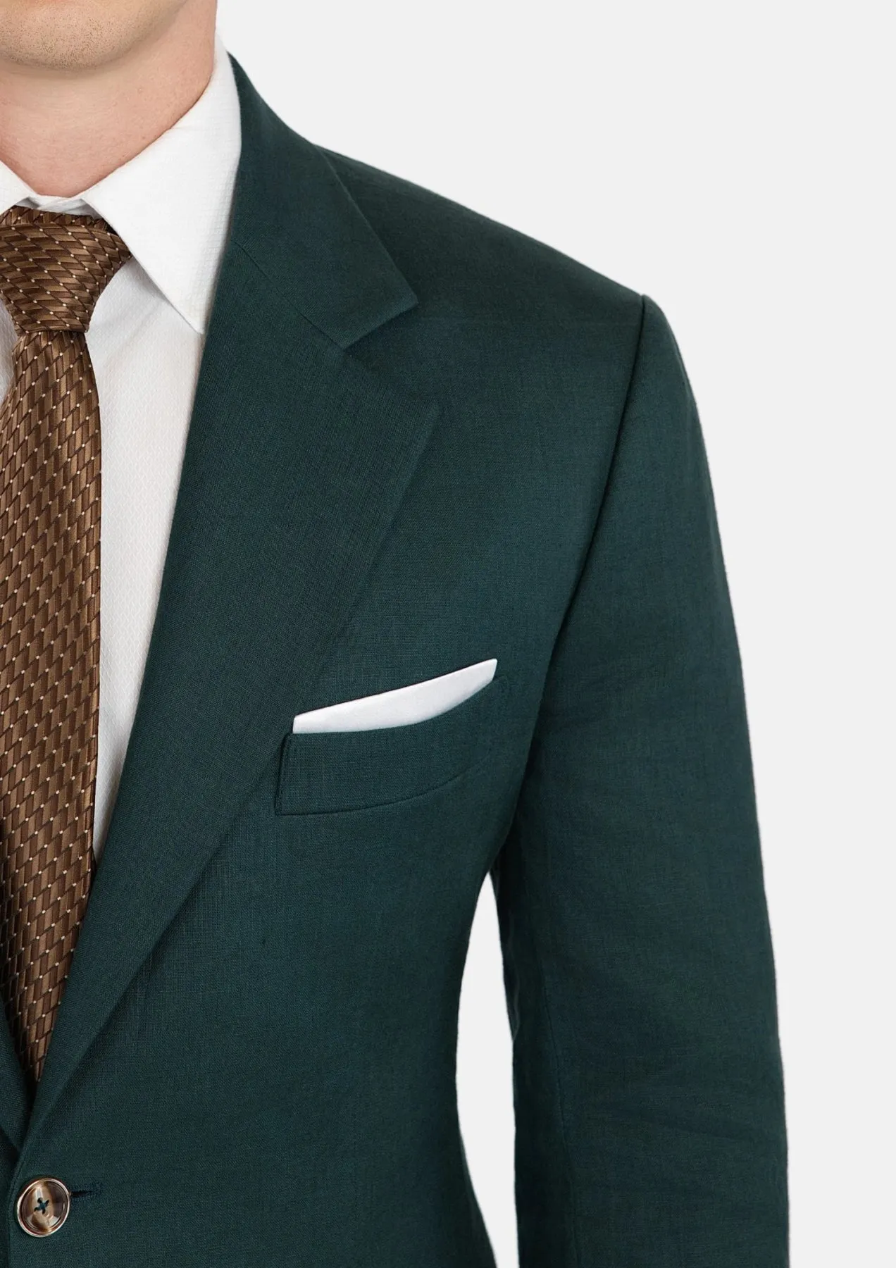 Hudson Phthalo Green Linen Suit sold by Sartoro product image thumbnail 2