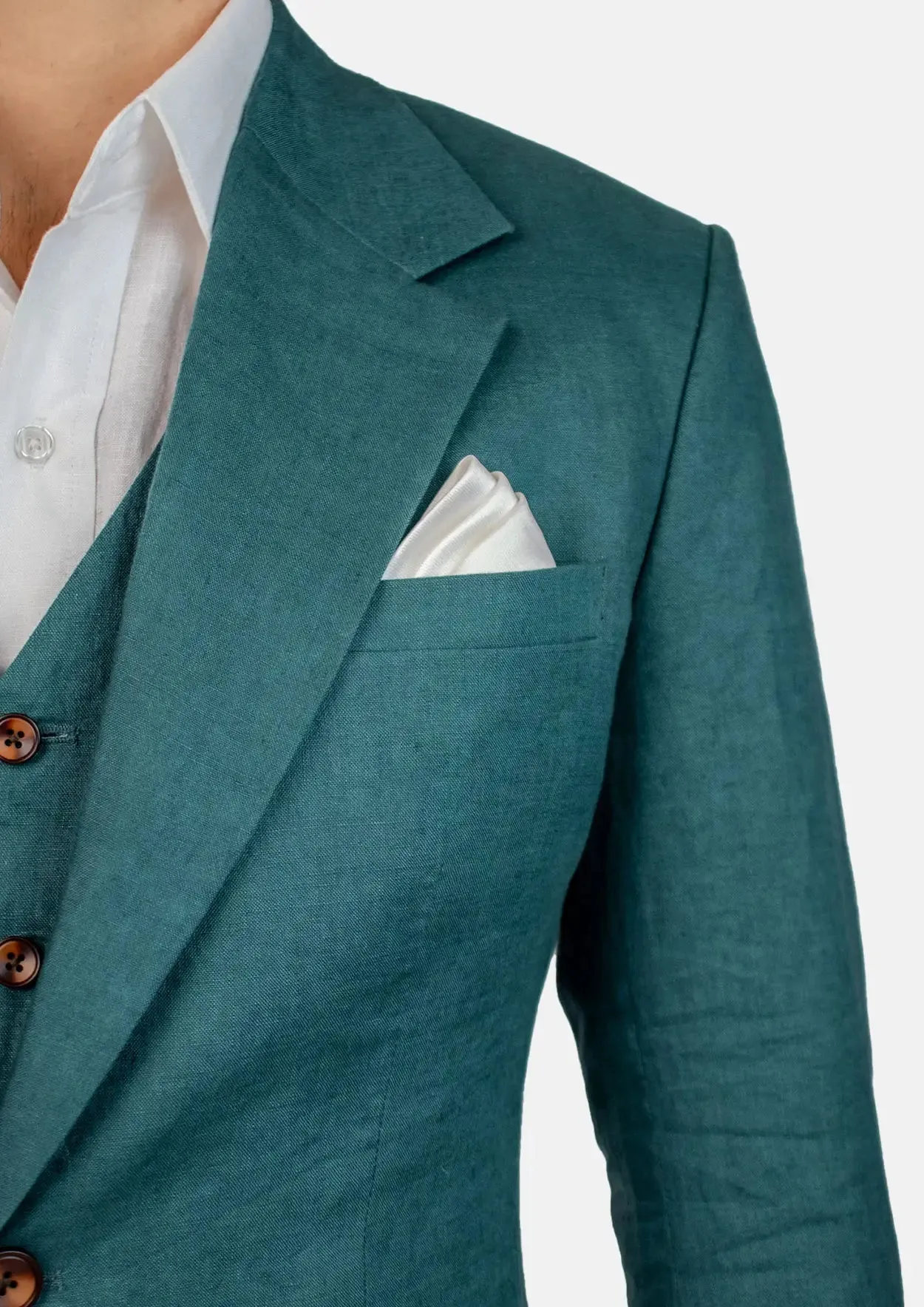 Ellis Deep Teal Linen Suit sold by Sartoro product image thumbnail 2