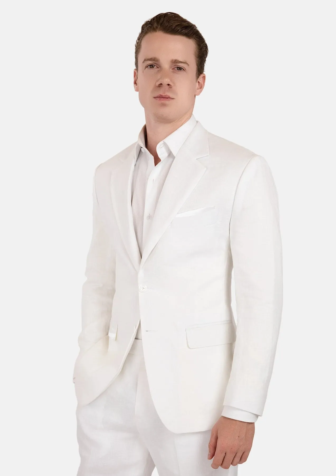 Astor White Linen Suit sold by Sartoro product image thumbnail 3