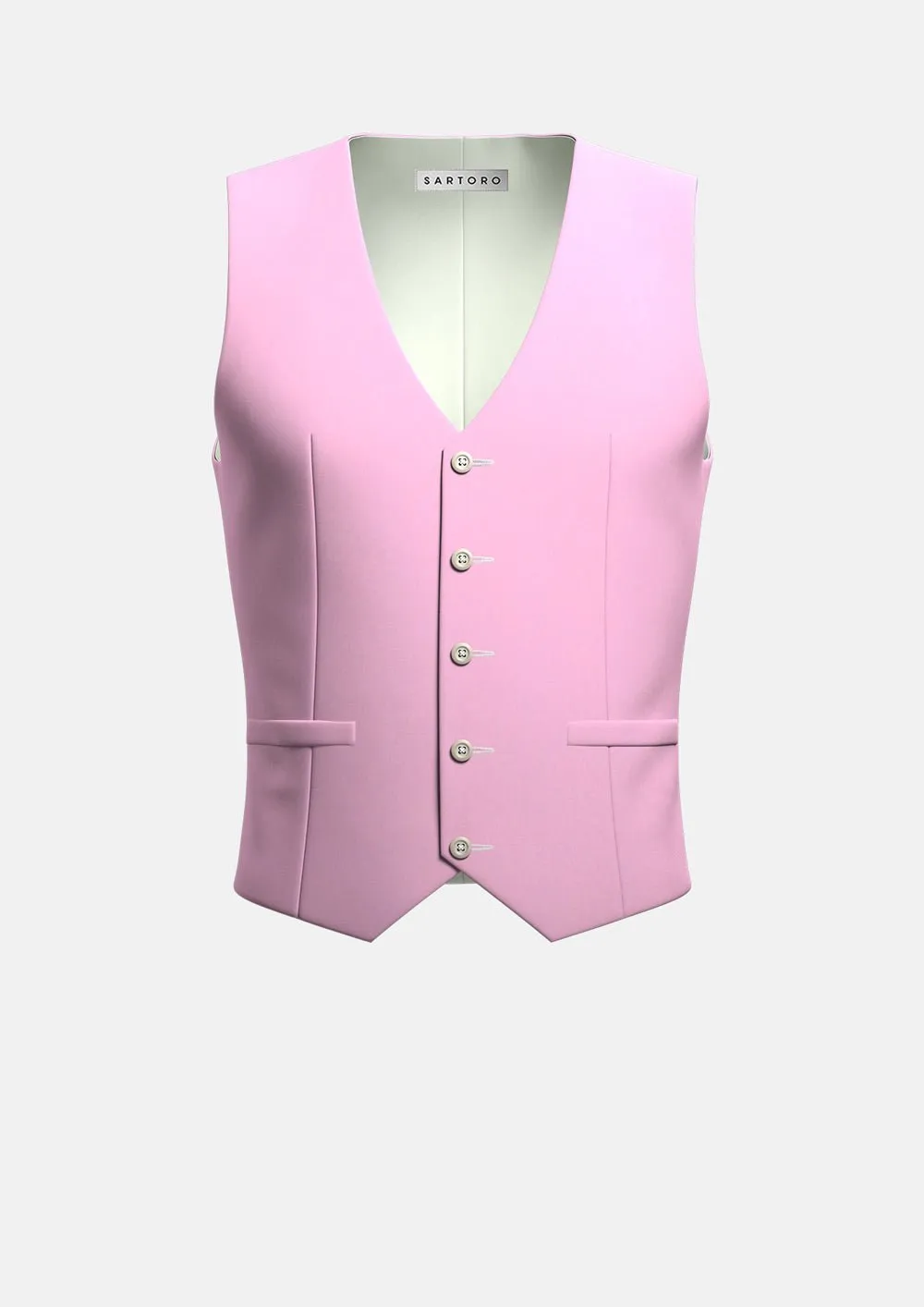 Lilac Linen Blend Vest sold by Sartoro