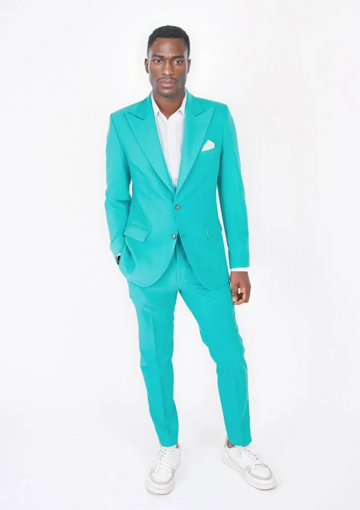 Hudson Aqua Blue Stretch Suit sold by Sartoro product image thumbnail 3
