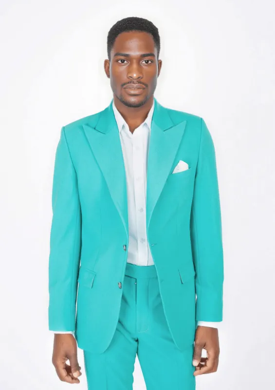 Hudson Aqua Blue Stretch Suit sold by Sartoro