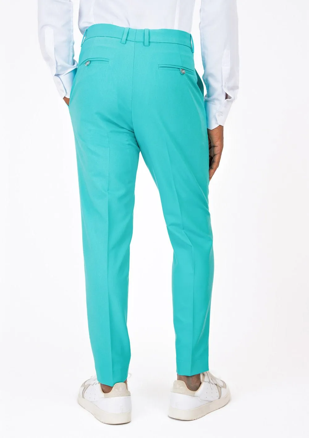 Aqua Blue Stretch Pants sold by Sartoro product image thumbnail 4