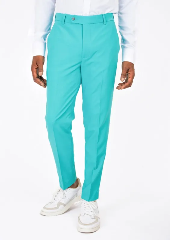 Aqua Blue Stretch Pants sold by Sartoro