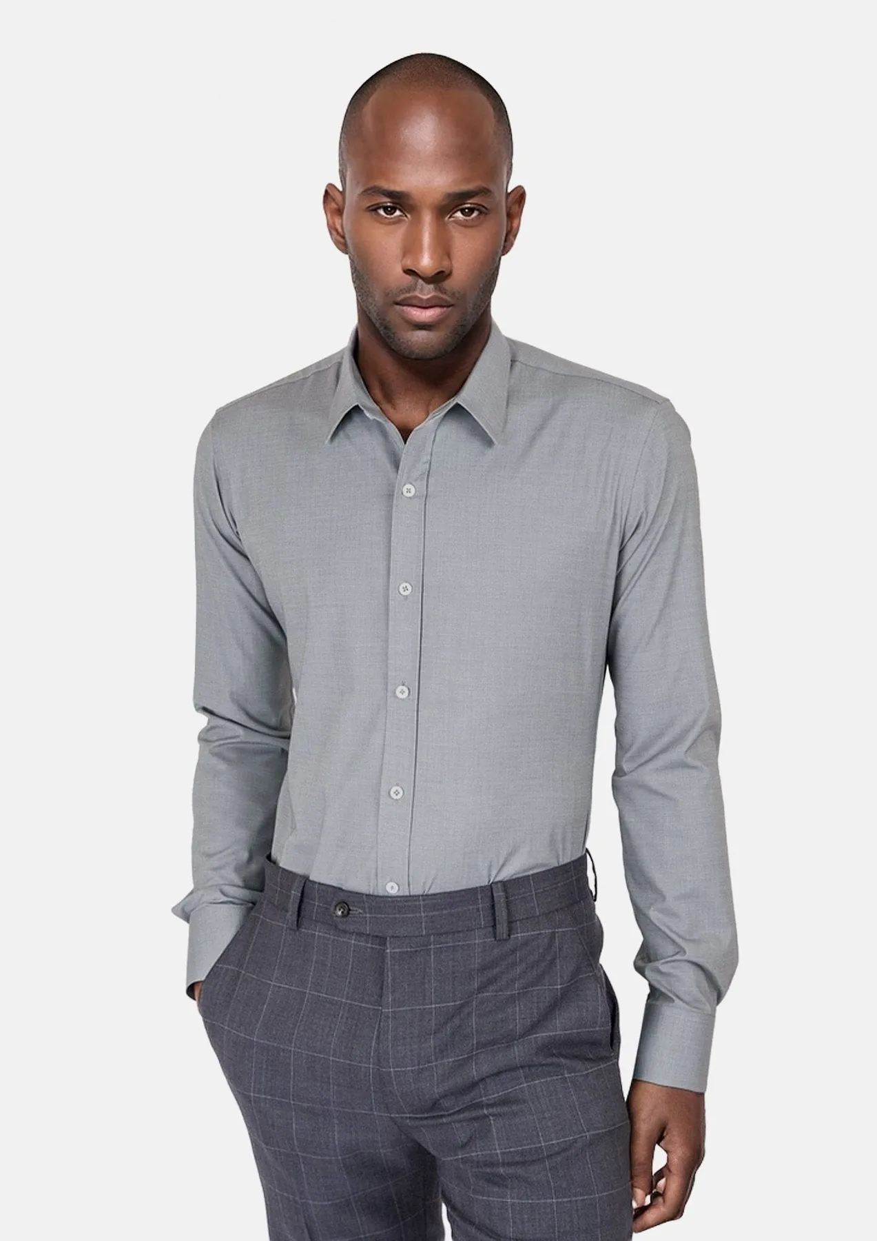 Grey Ultrasoft Bamboo Shirt sold by Sartoro product image thumbnail 4