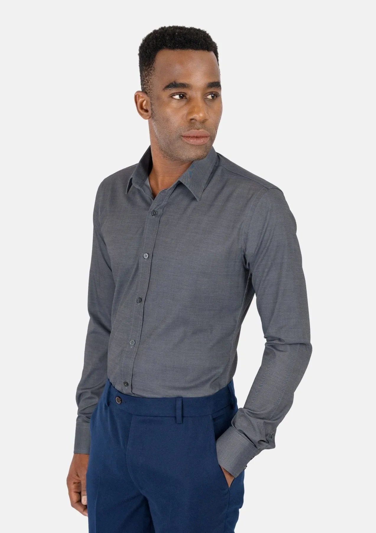 Dark Grey Ultrasoft Bamboo Shirt sold by Sartoro product image thumbnail 5