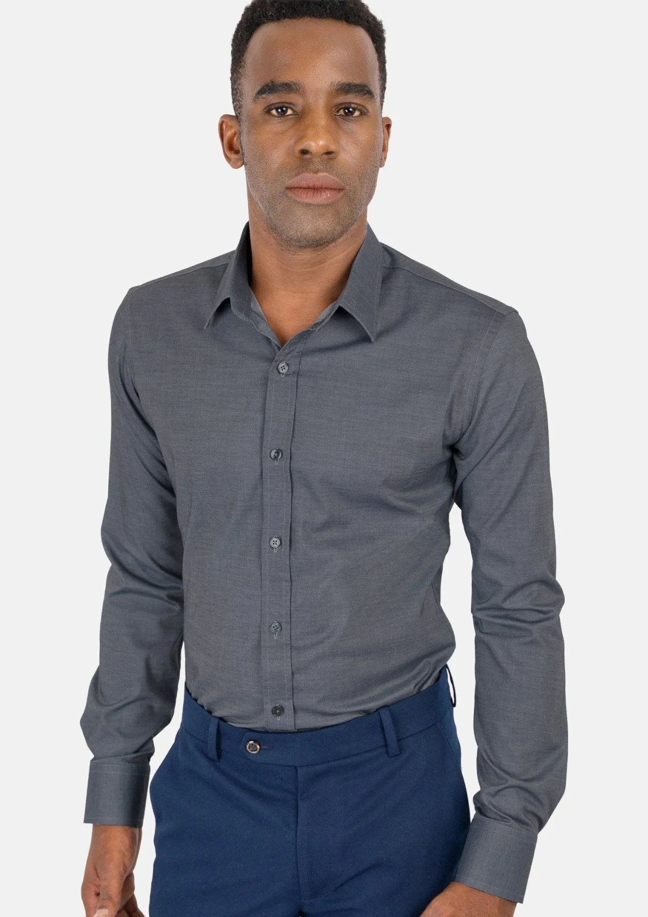 Dark Grey Ultrasoft Bamboo Shirt sold by Sartoro product image thumbnail 2