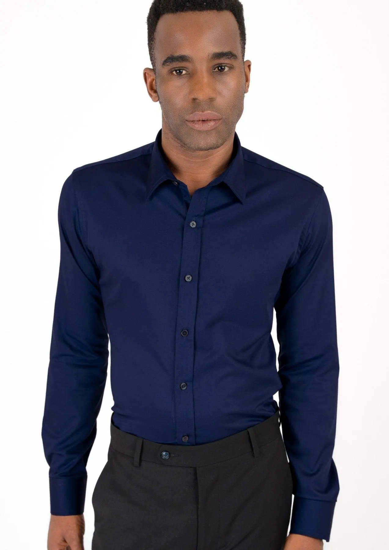 Deep Blue Ultrasoft Bamboo Shirt sold by Sartoro product image thumbnail 2