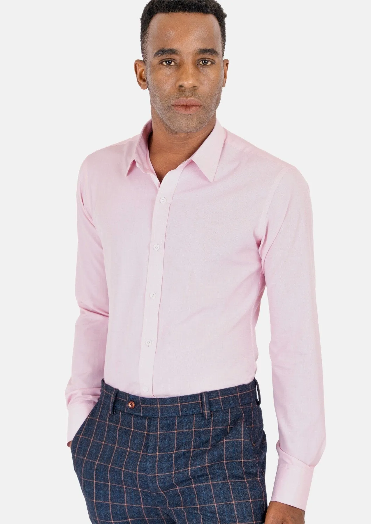 Soft Pink End On End Shirt sold by Sartoro product image thumbnail 2