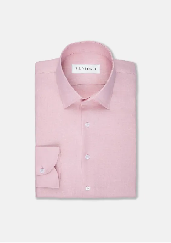 Amaranth Pink Linen Shirt made by Sartoro